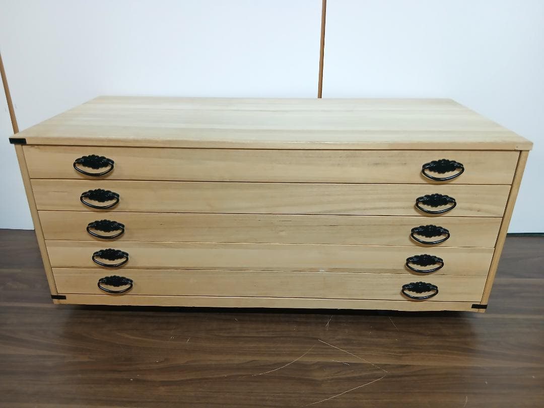 桐たんす　５段　衣装ケース　収納　着物