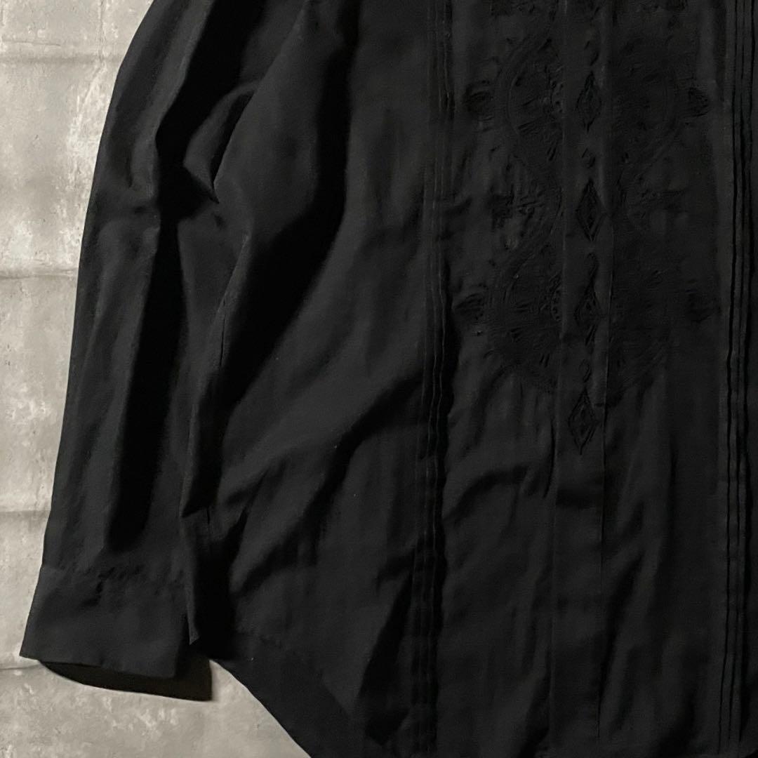 専用90s ヨシユキコニシ【FICCE UOMO】レースドレスシャツ ブラック