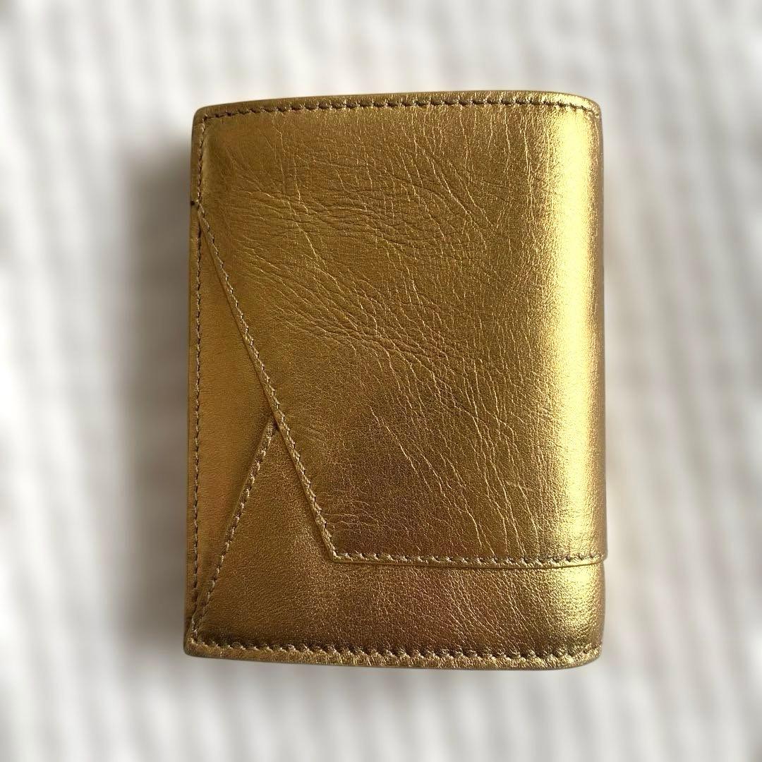 【美品】MARNI ゴールド二つ折り財布