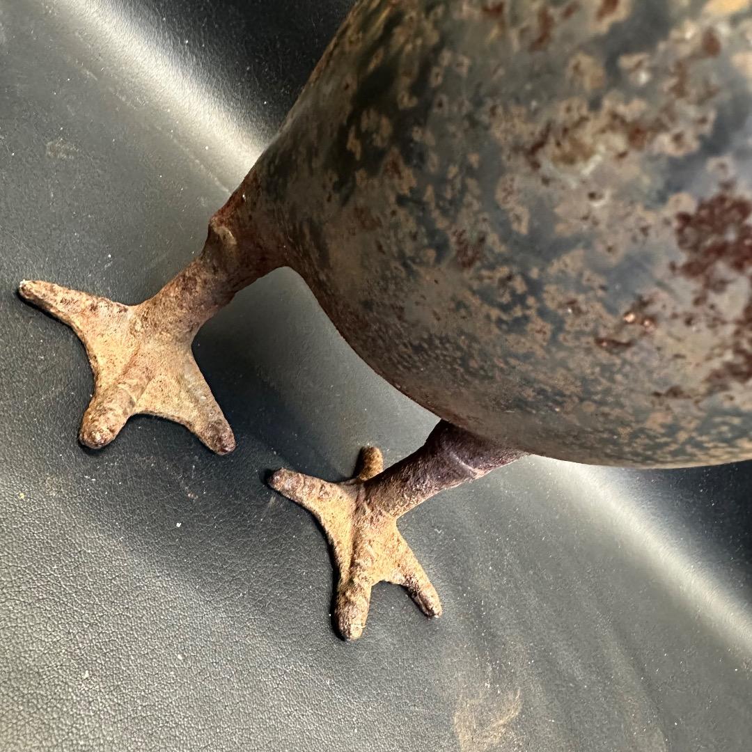 ♡※前Db1006 ヴィンテージ アイアンアヒル 置物 装飾品 2点セット