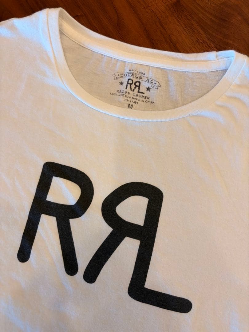 RRL ロゴプリント Tシャツ Mサイズ ホワイト
