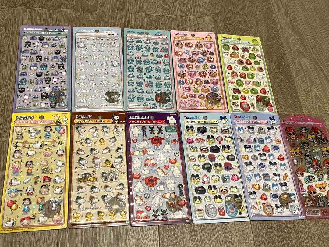 正規品　ボンボンドロップシール　たまごっち　サンリオミニ　スヌーピー