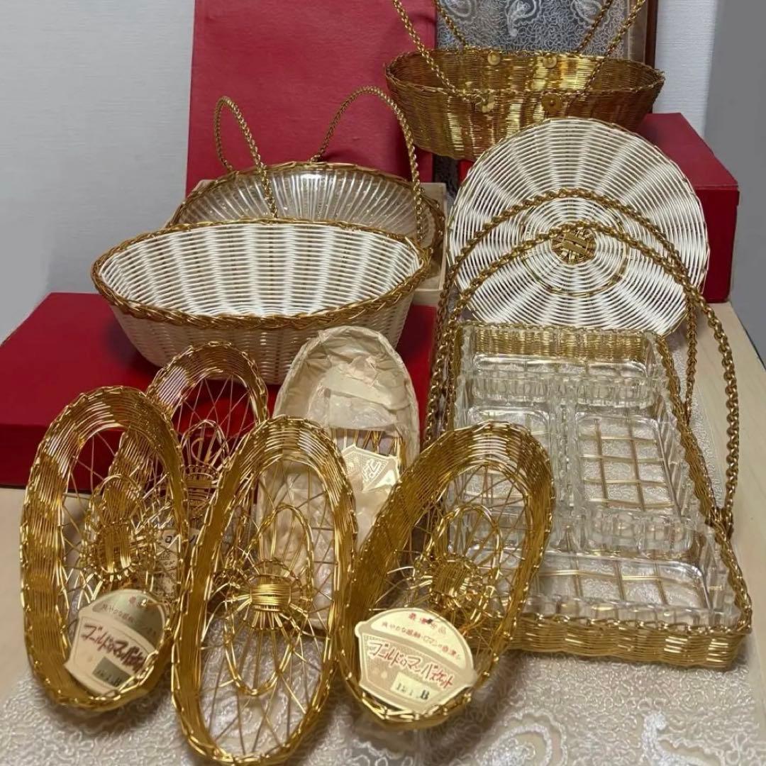 バスケット 籠 皿 食器 小物入れ ワイヤーガラス