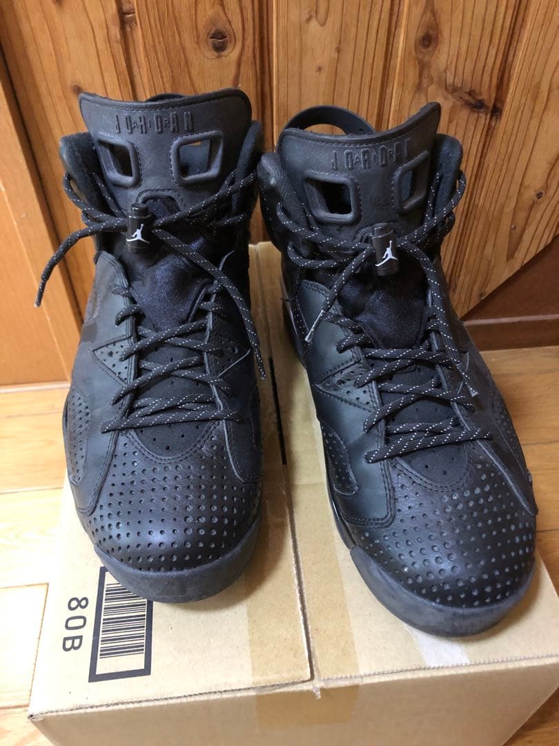 Air Jordan 6 ブラックハイカットスニーカー