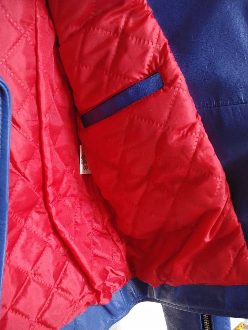 HORN WORKS レザー ダブルライダースジャケット S 青