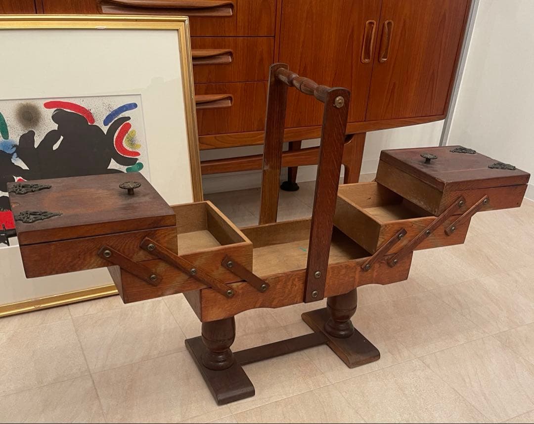 アンティーク　ソーイングボックス　A