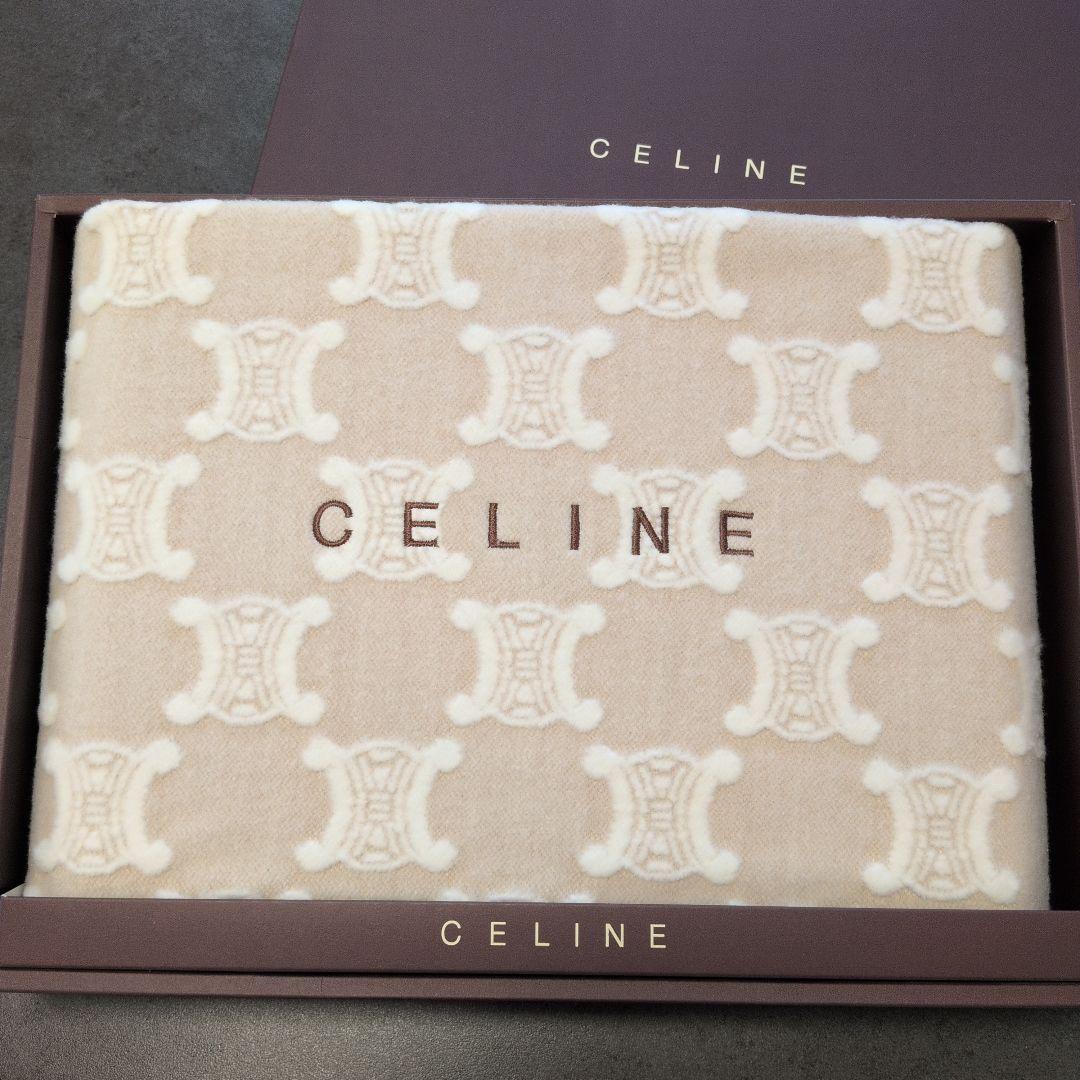 CELINE ひざ掛け ブランケット①