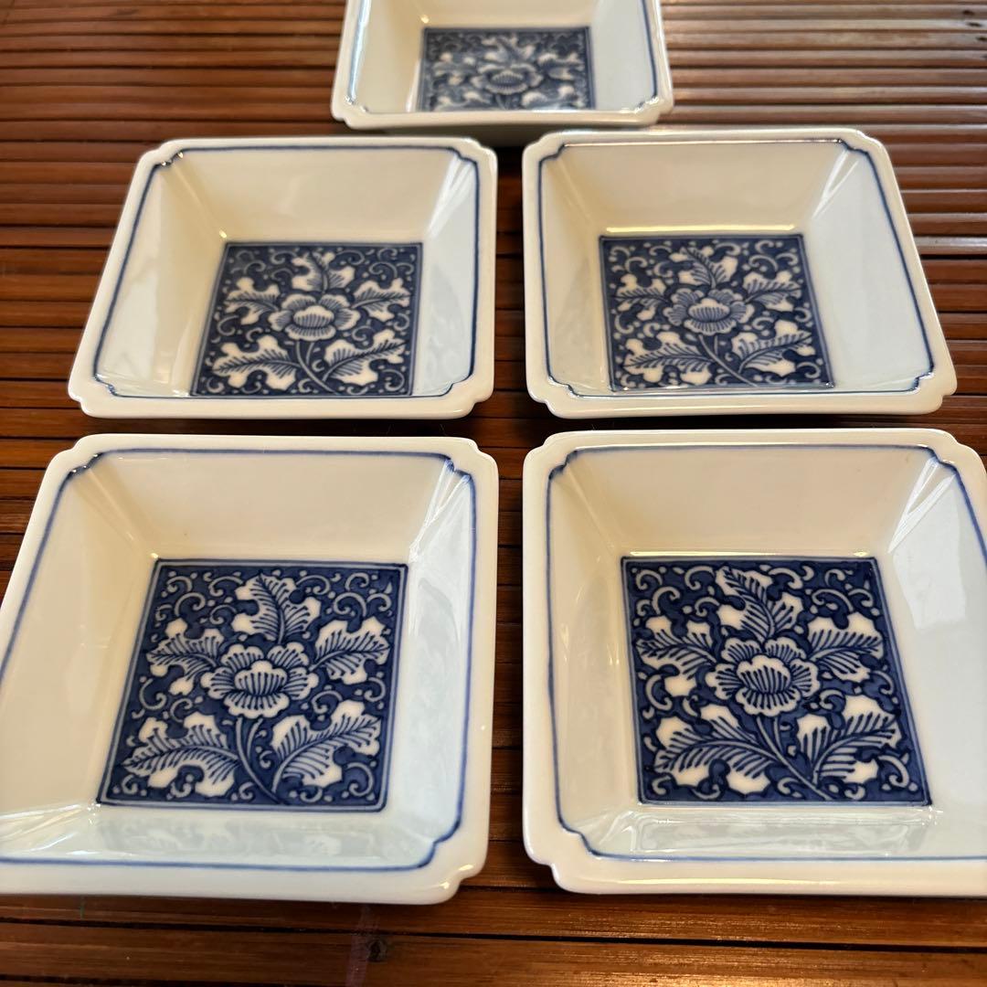 渋草焼芳国舎　角皿　5枚セット