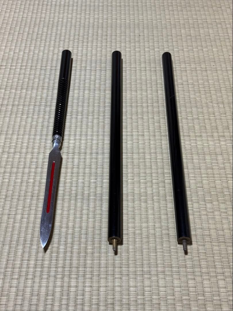 槍　やり　3本継　黒呂　模造刀　模擬刀　美術刀　舞踊　大衆演劇　芝居