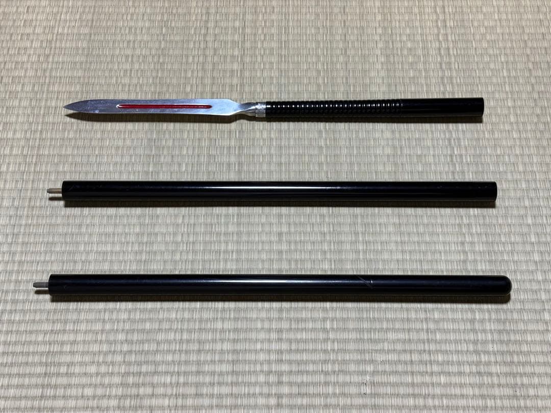 槍　やり　3本継　黒呂　模造刀　模擬刀　美術刀　舞踊　大衆演劇　芝居