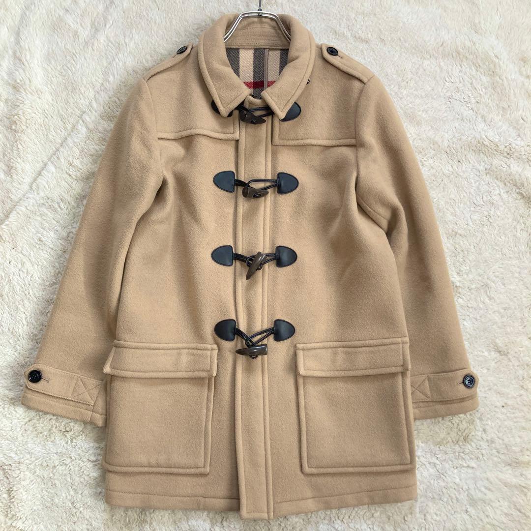 美品✨BURBERRY　ダッフルコート　メガチェック　ベージュ　牛革　三陽商会