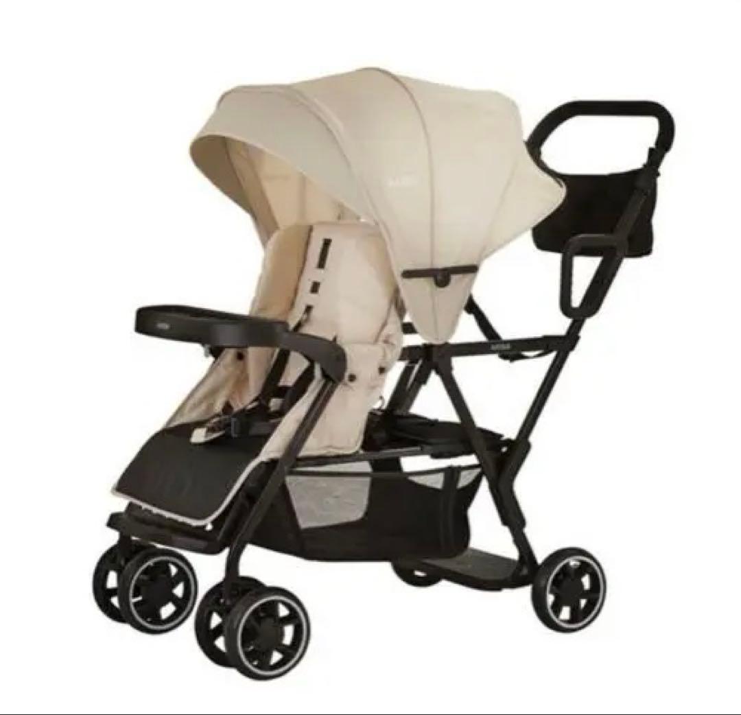 KATOJI ベビーカー 折りたたみ式 ベージュ・黒