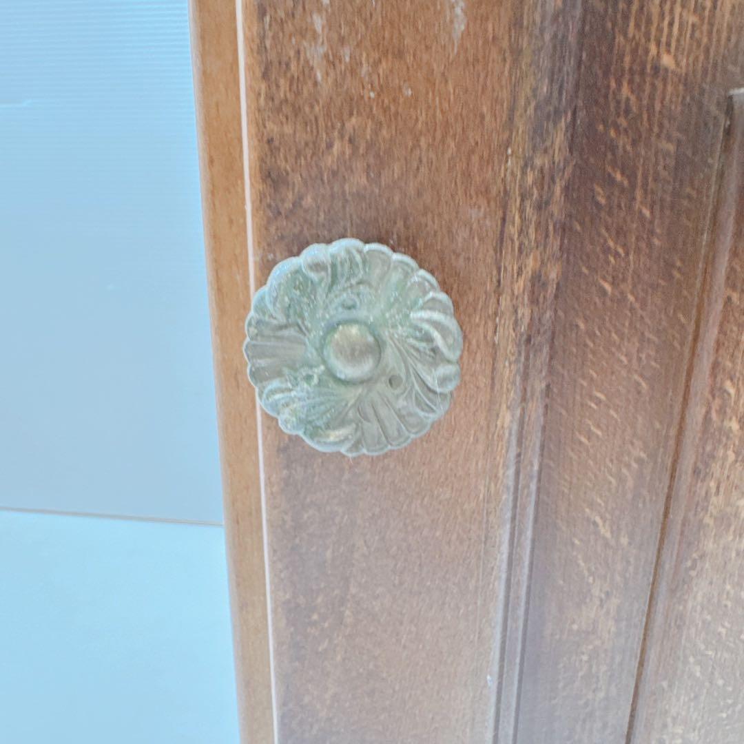 k1865 昭和レトロ カリモク コロニアル 木製コールキャビネット 電話台