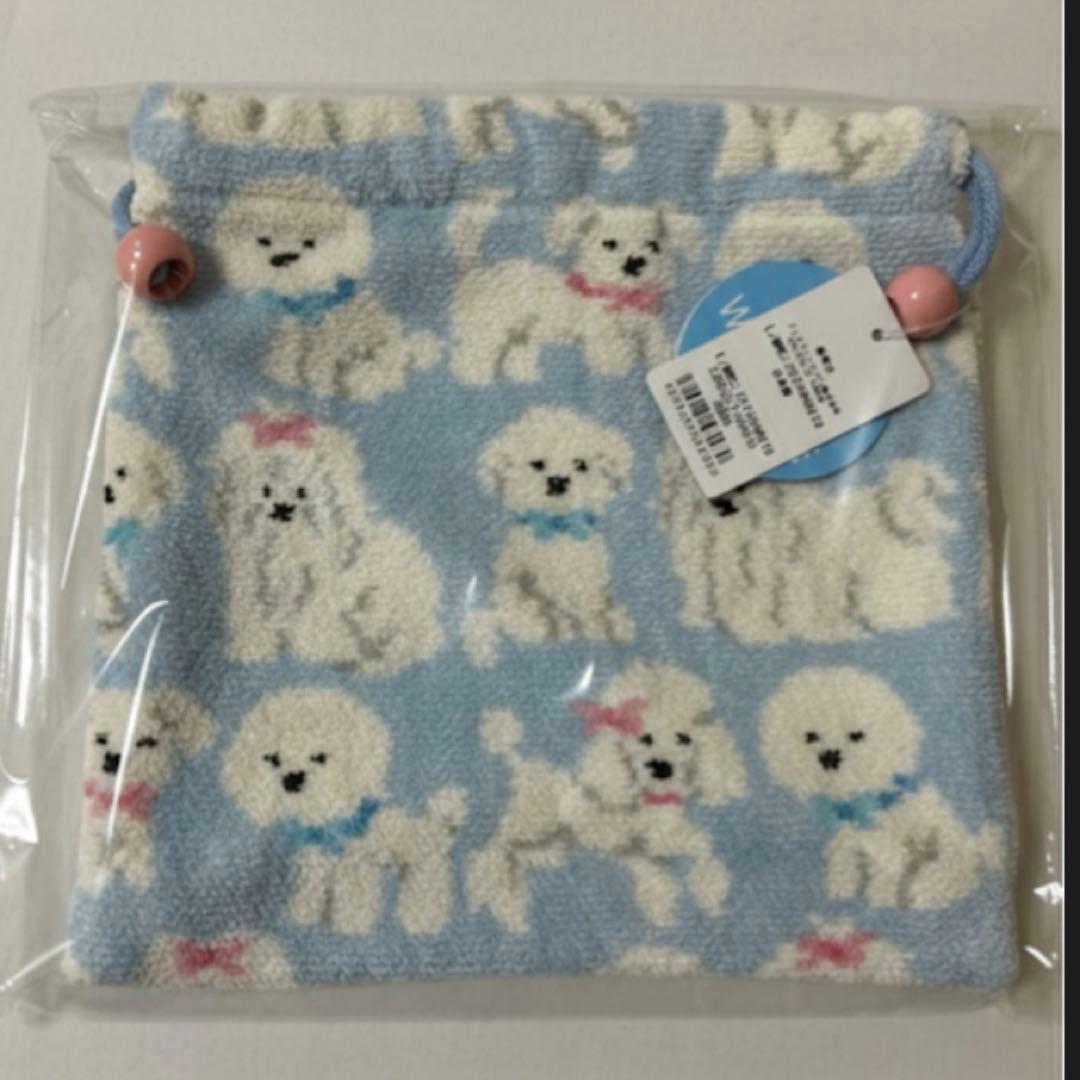 ラブラリーバイフェイラー　モフモフワンチャン　巾着　WEB限定カラー