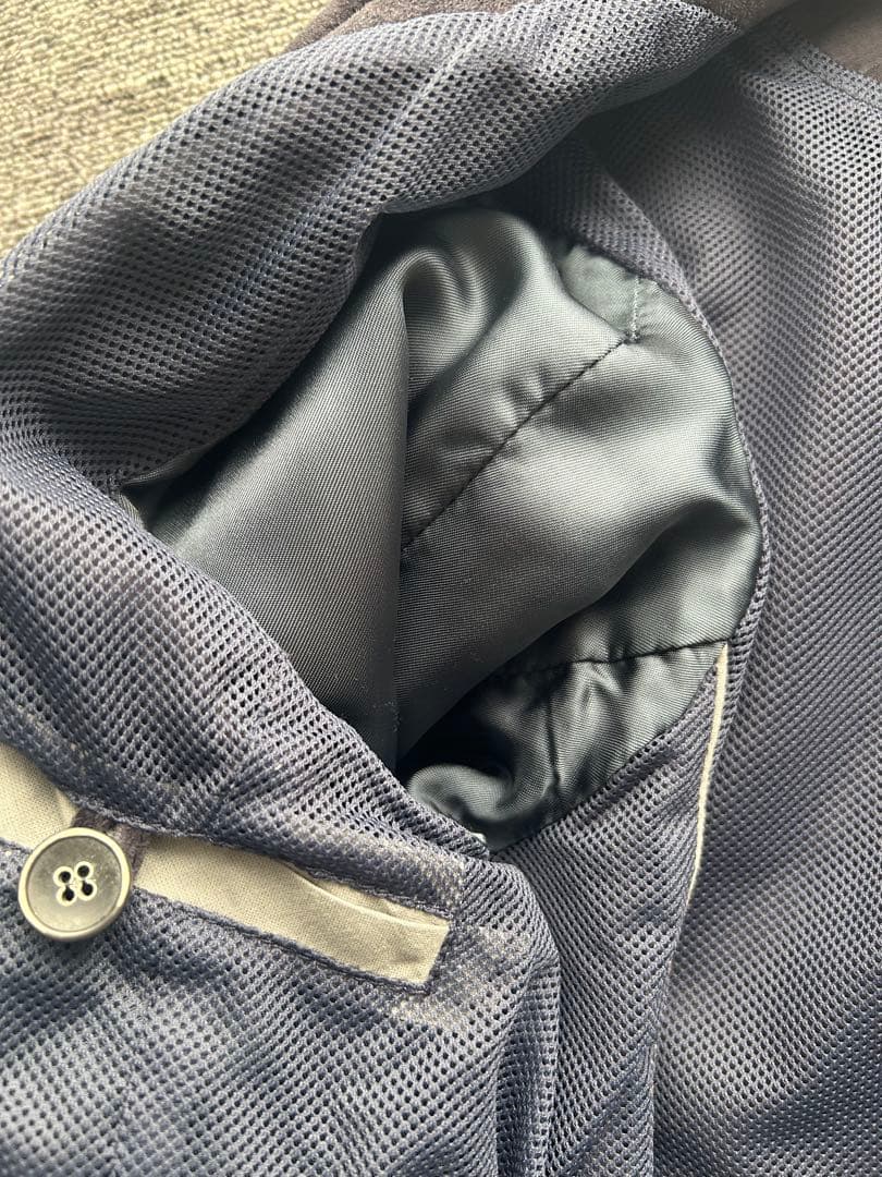 特価EMMETI/エンメティ　ゴートスエードシングルライダース46（M）ブラック