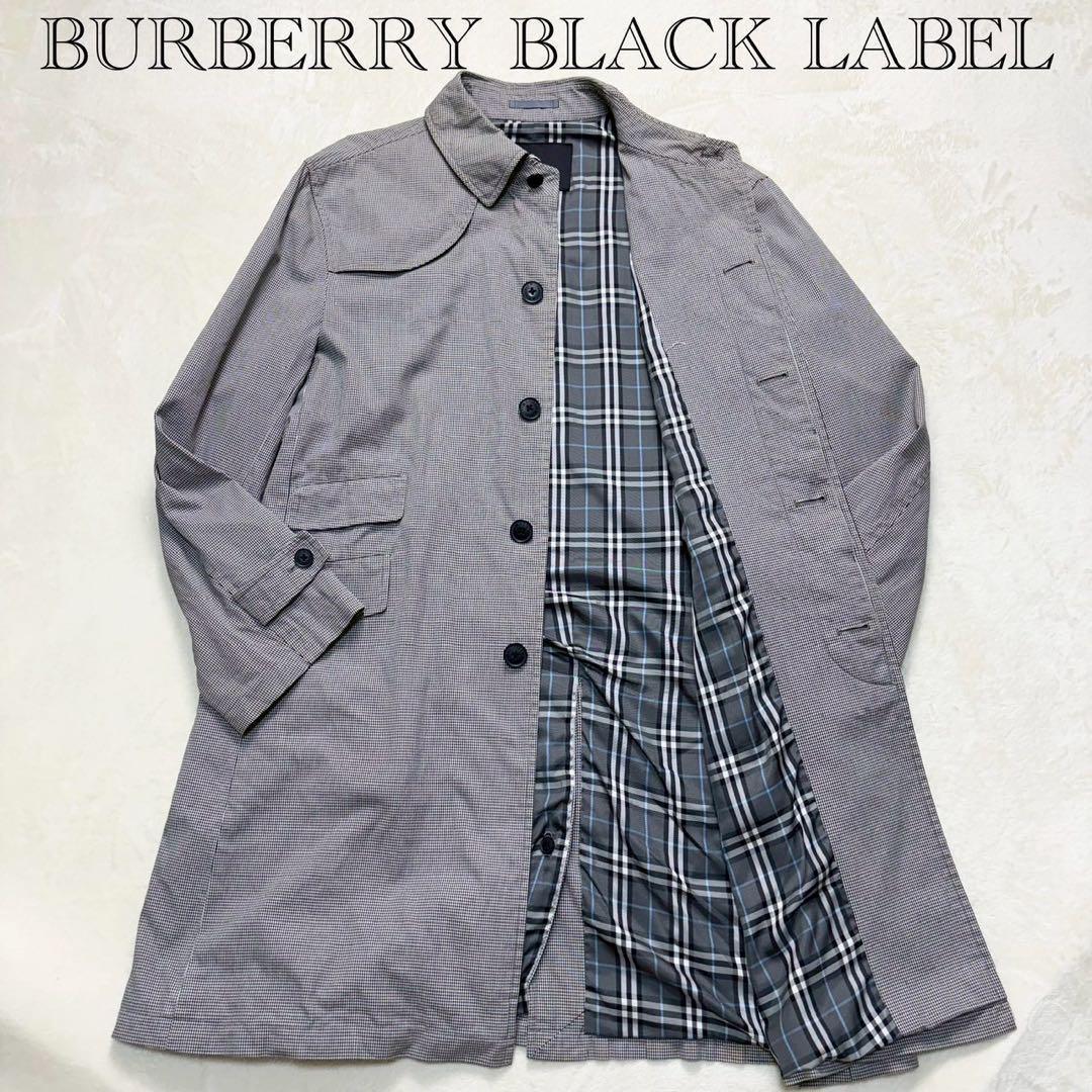 【大人気】バーバリーブラックレーベル スプリングコート 千鳥柄 ノバチェック