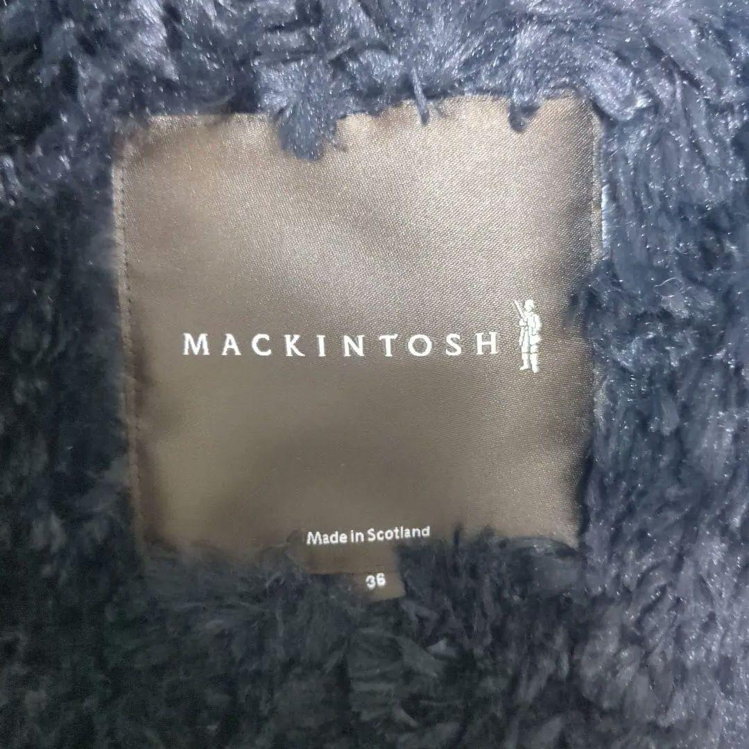 マッキントッシュ　キルティング　コート　ボア　ネイビー　濃紺　フード　36