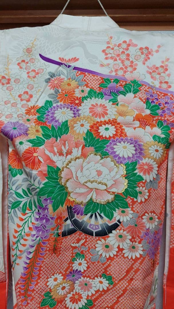 NA69アンティーク子供着物七五三正絹女の子祝着着丈97センチ裄丈47センチ