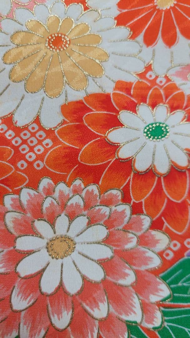 NA69アンティーク子供着物七五三正絹女の子祝着着丈97センチ裄丈47センチ