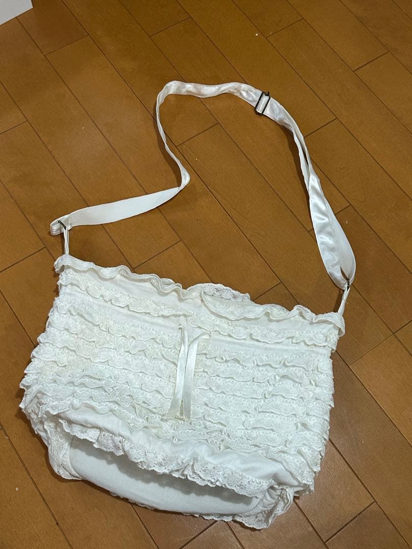 PINK HOUSE フリル付きトートバッグ ホワイト