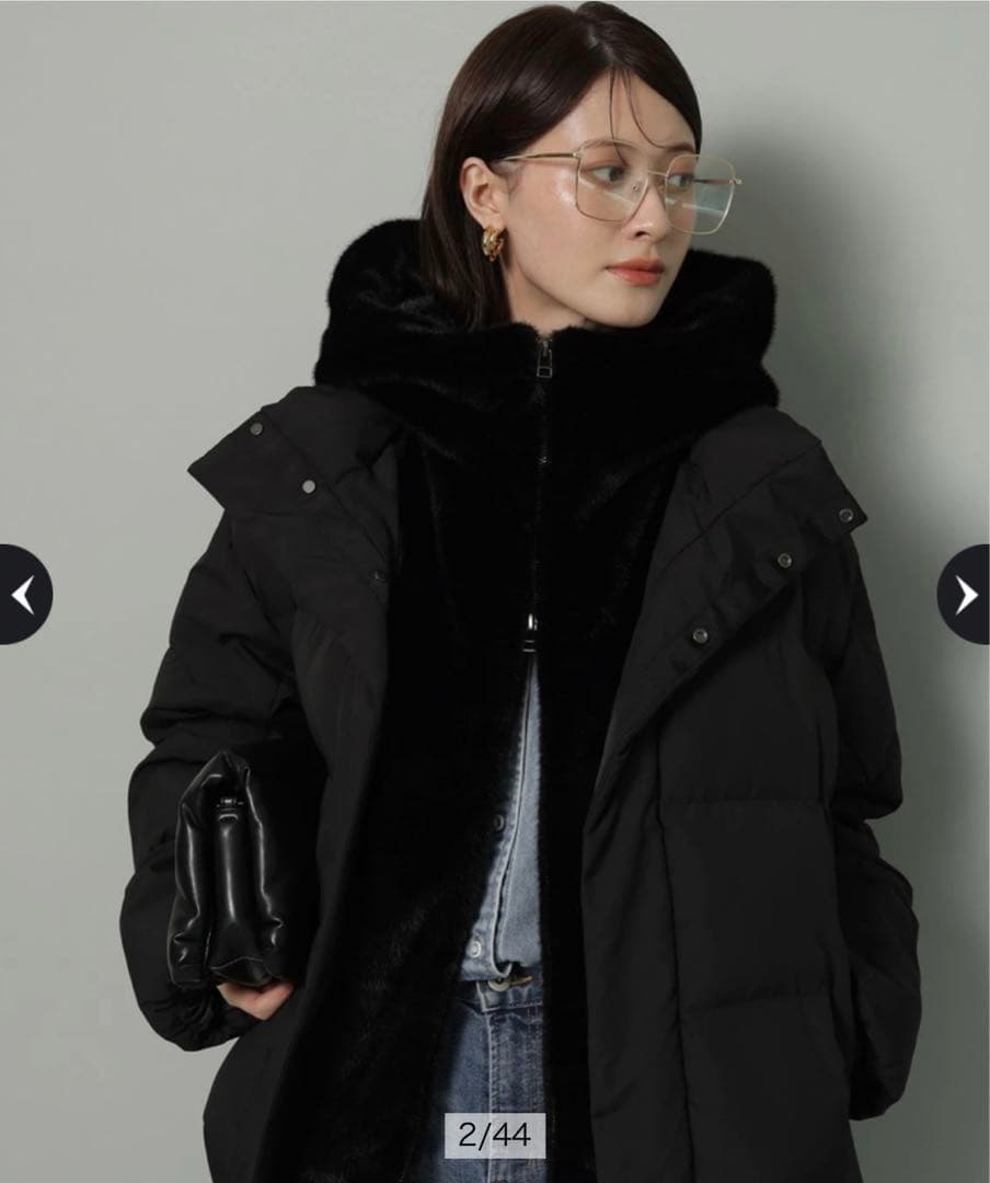 Arpege story ファーフード付きMINOTECH中綿コート