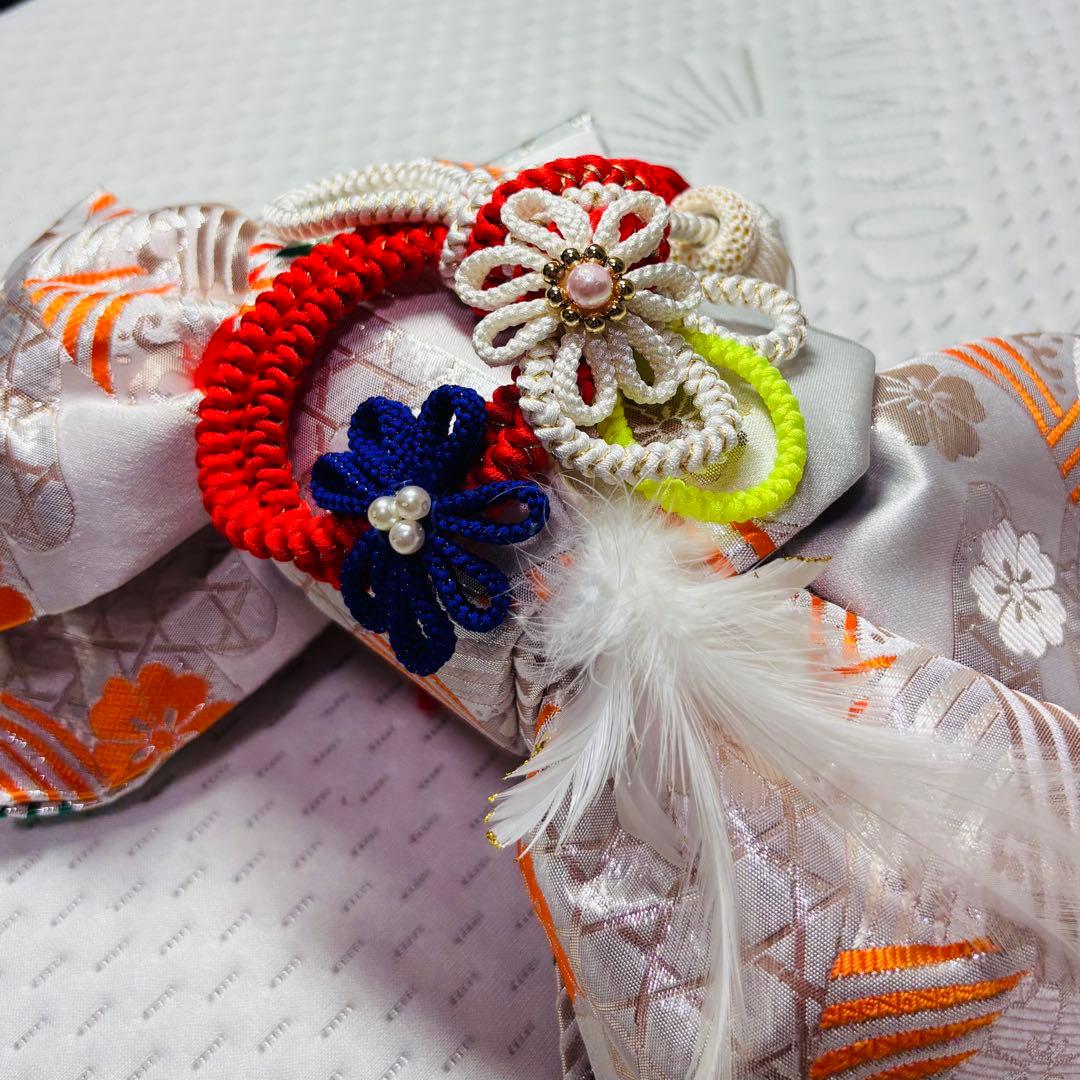 【七五三 七歳女の子　正絹　着物　帯　襦袢　草履バッグ　小物類】