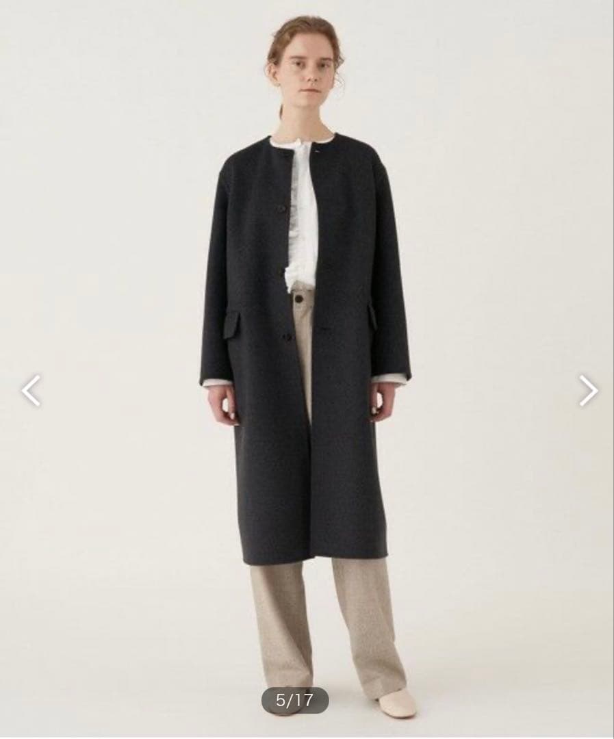 【新品タグ付き】GALERIEVIE ギャルリーヴィー　クルーネックロングコート