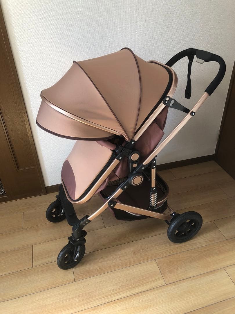 【極美品】ブラウン　ベビーカー　折りたたみ式