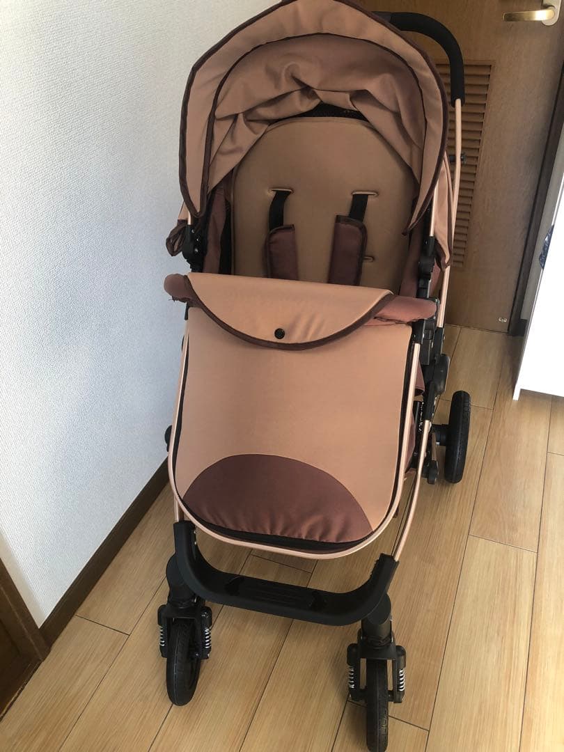 【極美品】ブラウン　ベビーカー　折りたたみ式