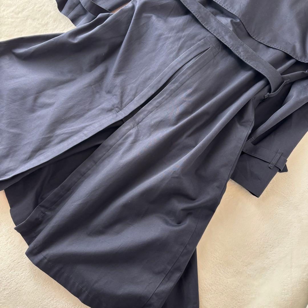 【美品】バーバリーロンドン　トレンチコート　ノバチェック　ネイビー　L相当