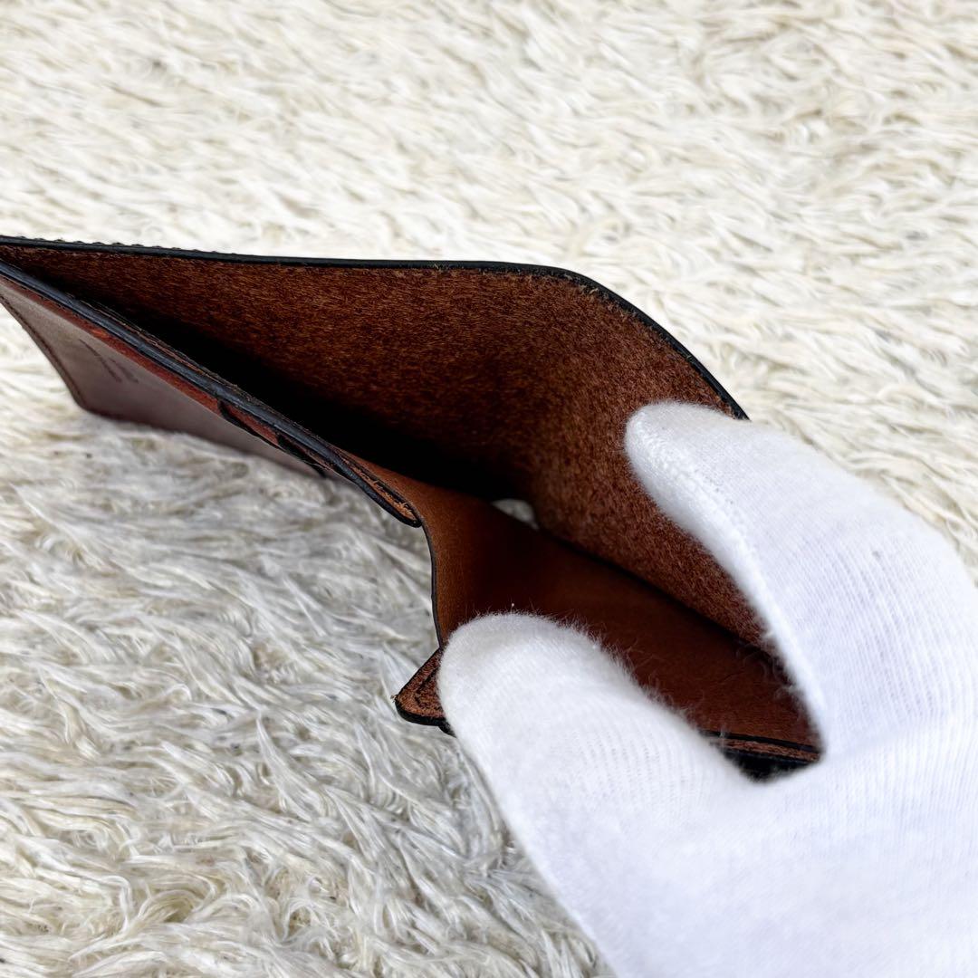 【美品】スロウ ミニウォレット ハービー 二つ折り財布 ブラウン メンズ