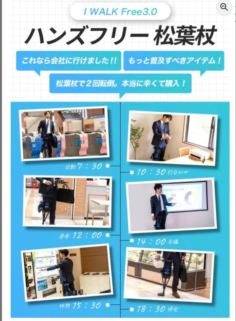 iWALK3.0 ハンズフリー膝松葉杖