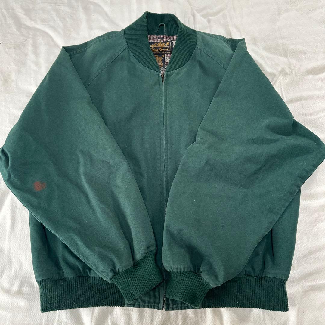 80s 黒タグ Eddie Bauer ボンバージャケット XLサイズ