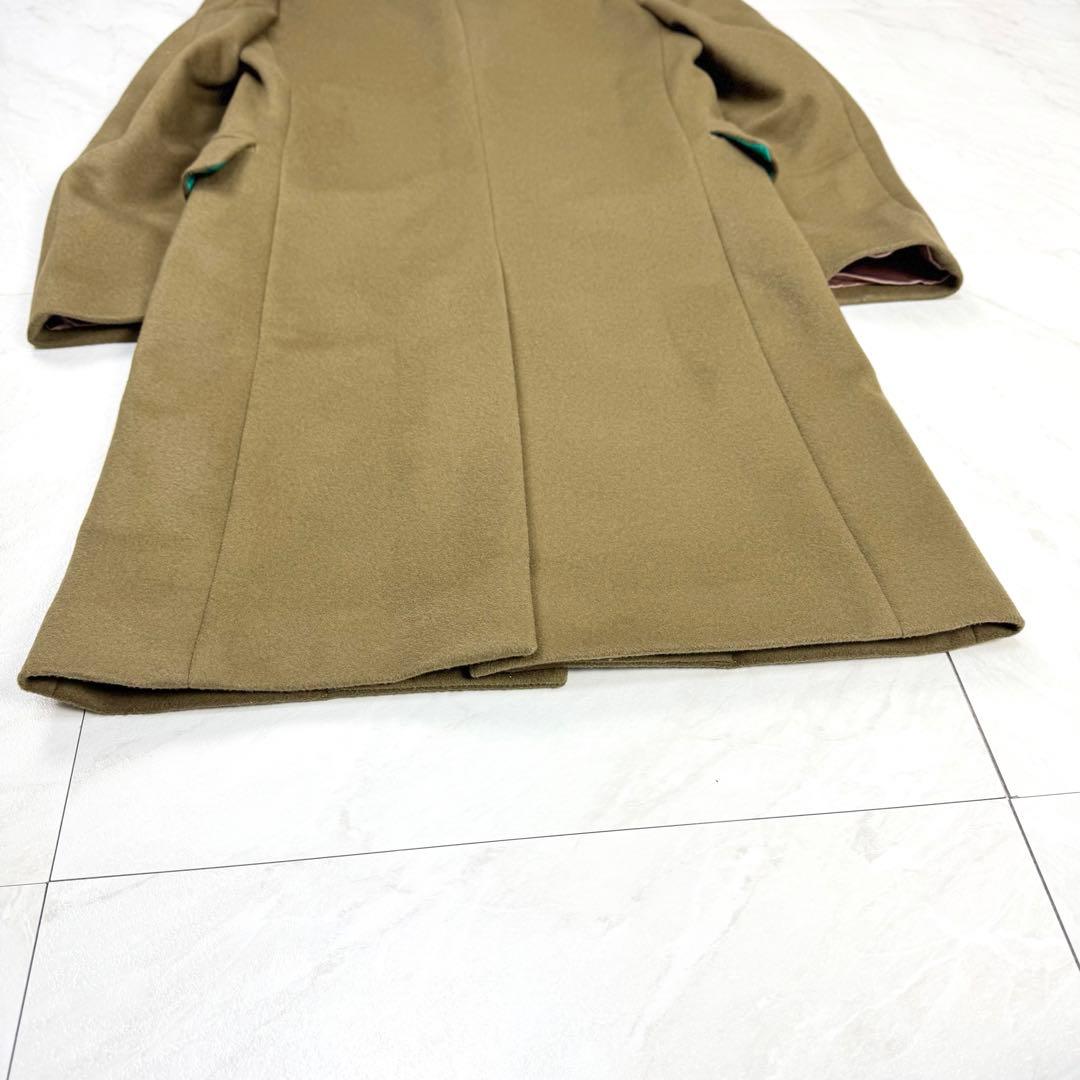極美品 ポールスミス チェスターコート ウール マルチカラー カーキ ロング