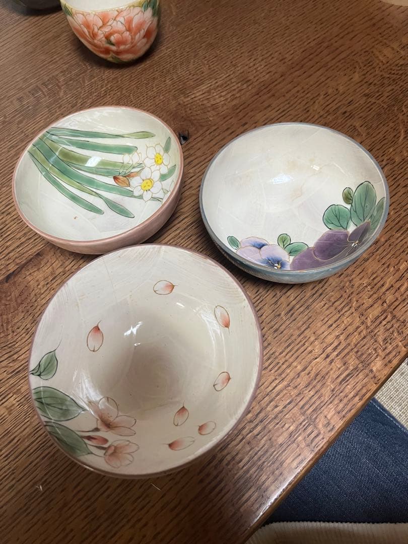 【夏休みセール】京焼　清水焼　陶葊　とうあん　箱なし 3枚