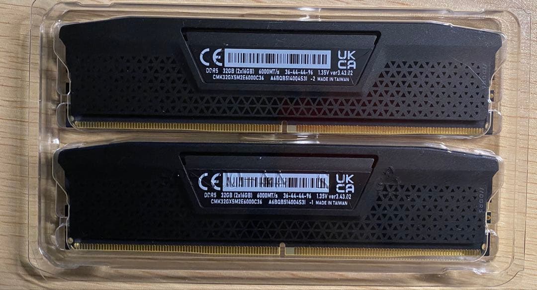CORSAIR VENGEANCE DDR5 32GB 6000MHz 未使用