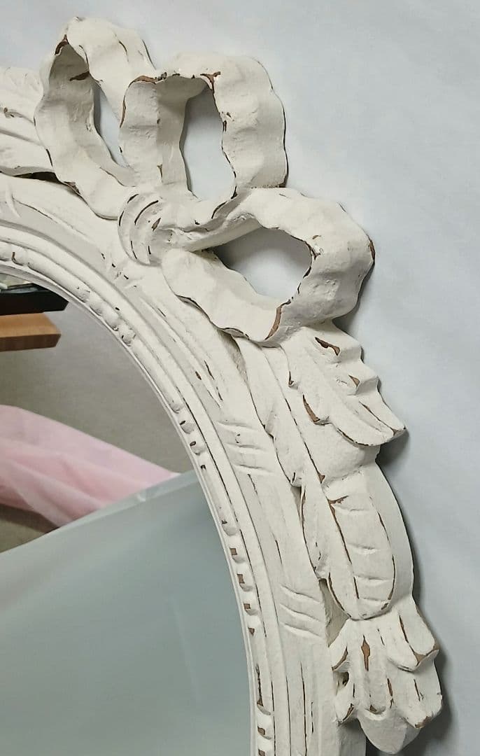 お値下げ！BLANC D'IVOIREブランディボワール 壁掛け鏡 木製枠　大型