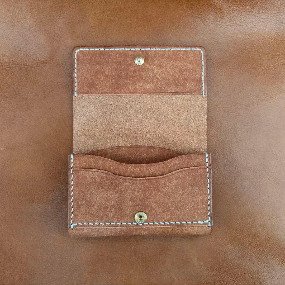 プリムホック使用　プエブロレザー　コニャック　名刺入れ