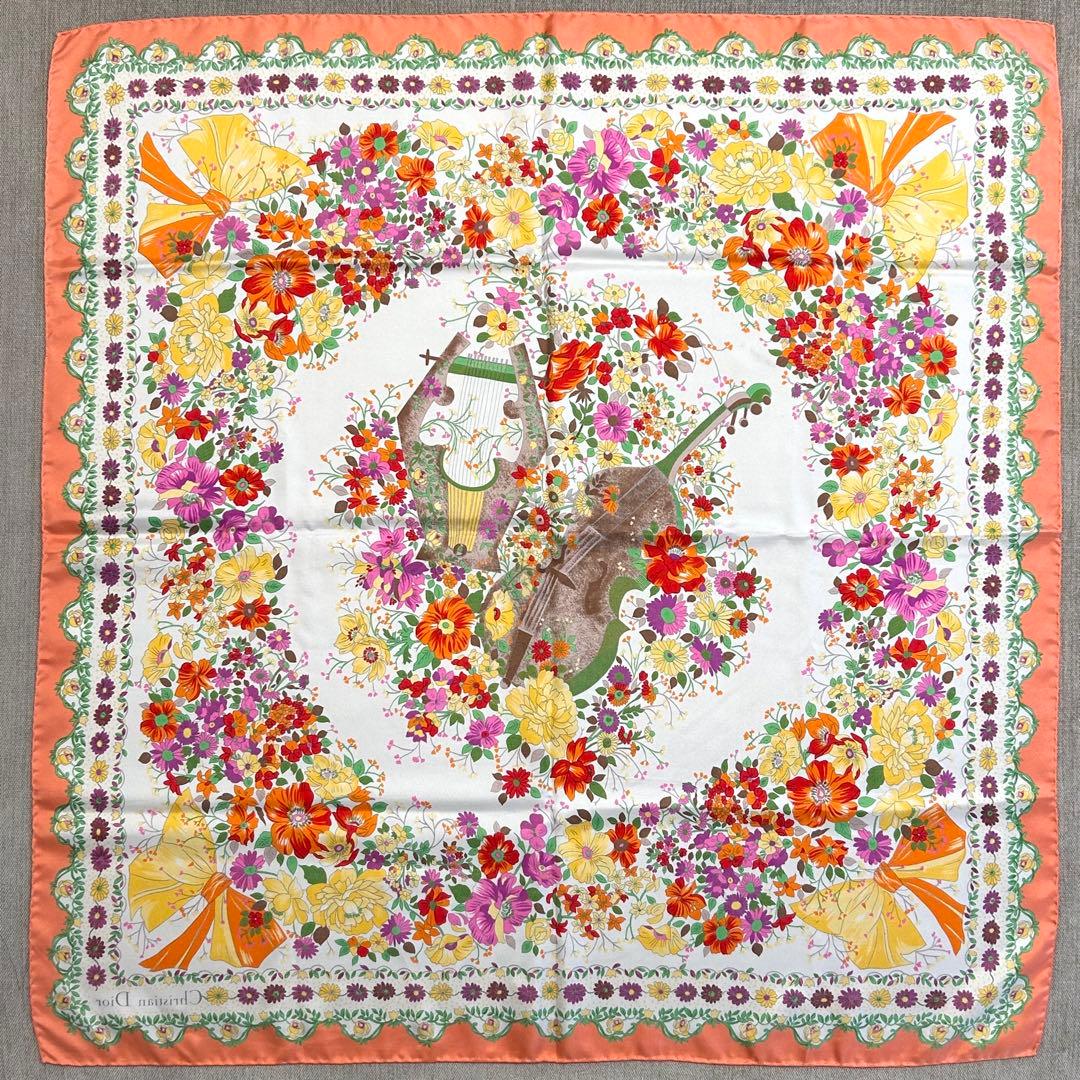 【極上美品】正規店購入品 クリスチャンディオール シルクスカーフ ヴィンテージ