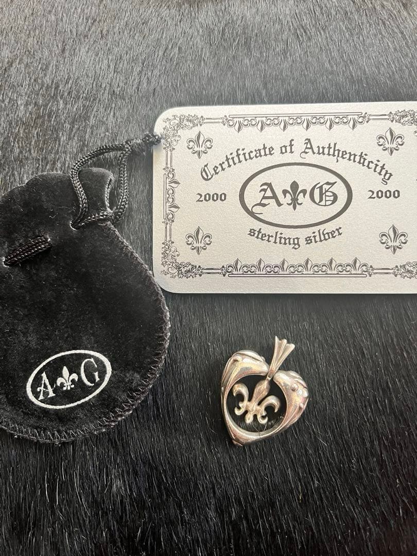 A&G シルバー ハート型ペンダントヘッド