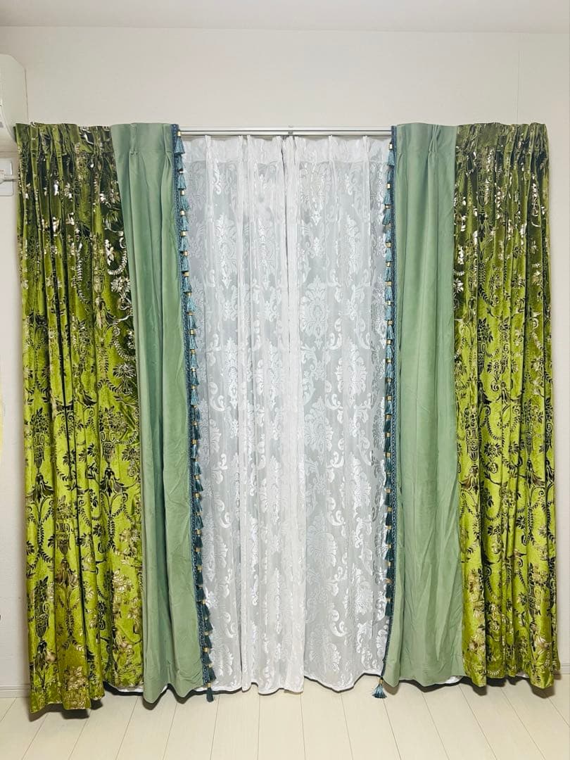 超〜お得　2枚入り　カーテン　遮光　ドレープカーテン　100*200