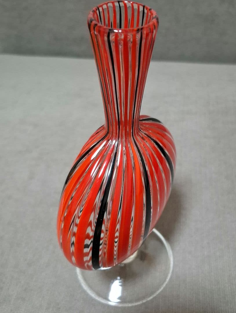 【貴重】WAKO 銀座 和光 ベネチアン グラス 花瓶 ヴィンテージ 金彩