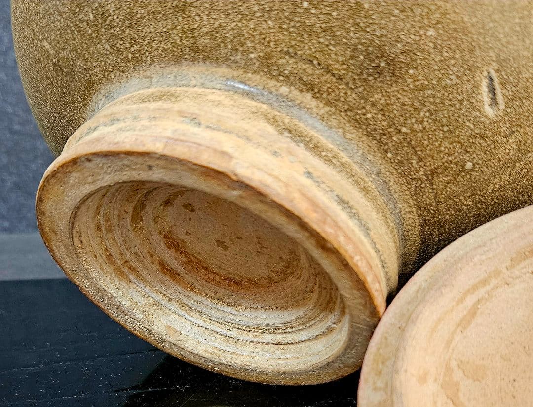 【名品❗】中国古陶磁器　宋時代　古越州窯　ツガイ鳥摘み　亀甲文　四耳　蓋物　香炉