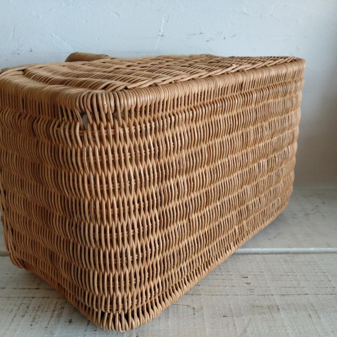 ラタン製バスケット　大　小　2個セット