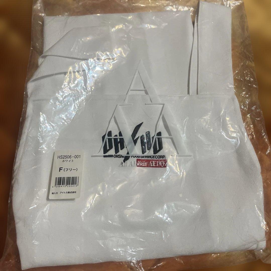 激レア☆餃子の王将ホワイトエプロン ロゴ刺繍