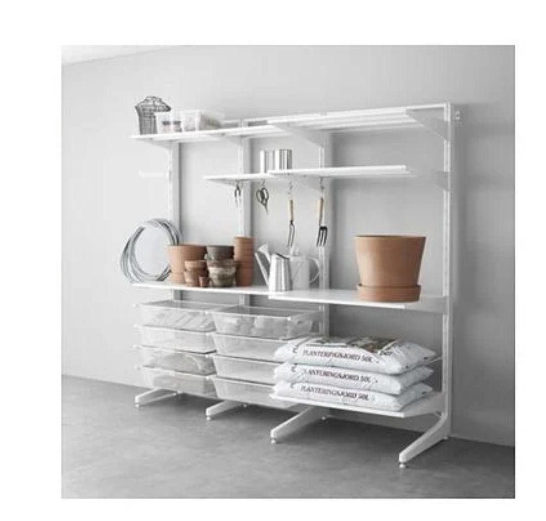 IKEAアルゴートALGOT　ブラケット、棚板、ズボンハンガー、ハンガーポール