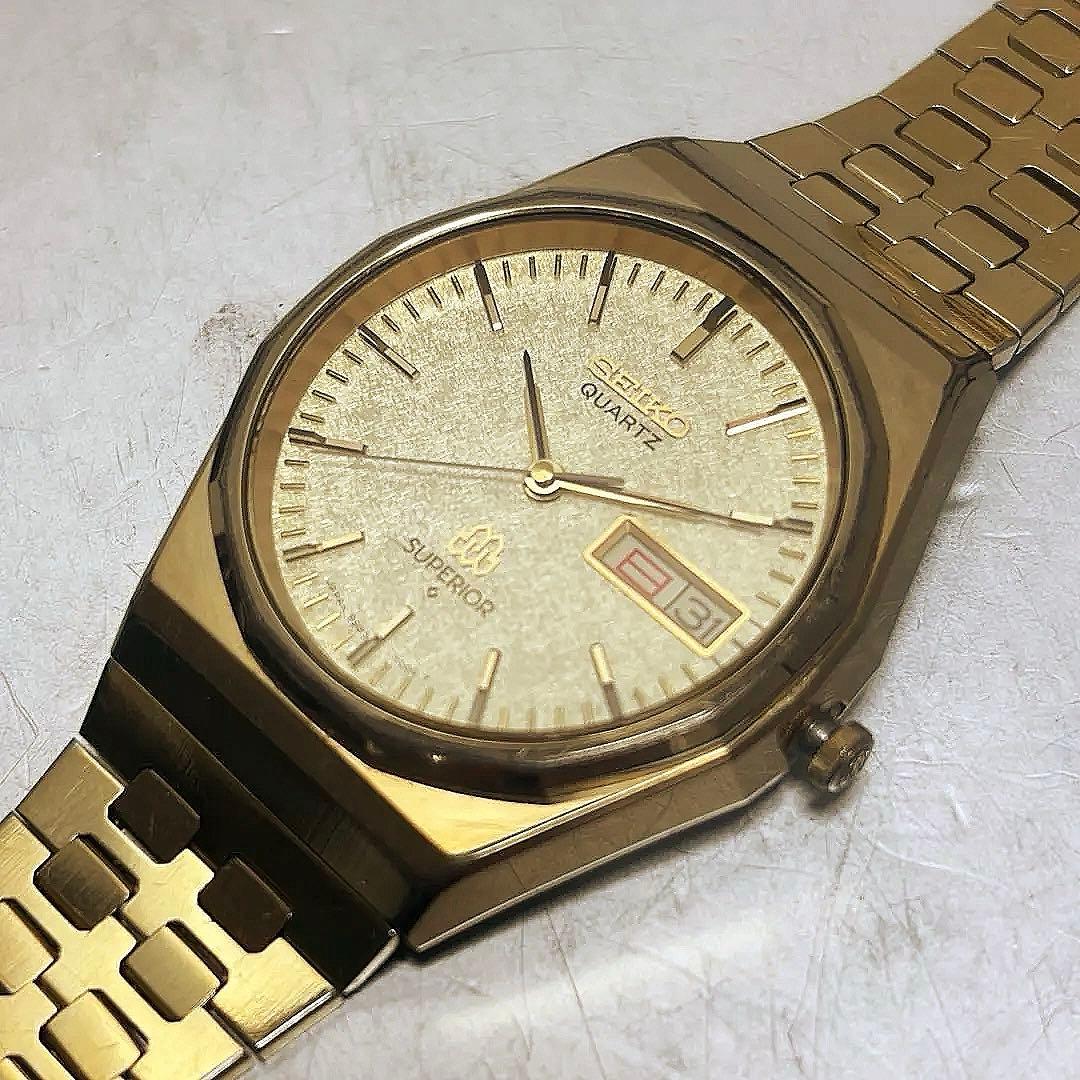 SEIKO スーペリアツインクォーツ GOLD 稼働品　フルオリジナル