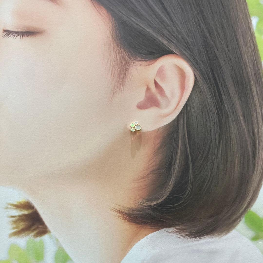 【新品未使用】k10 天然オパール　ピアス