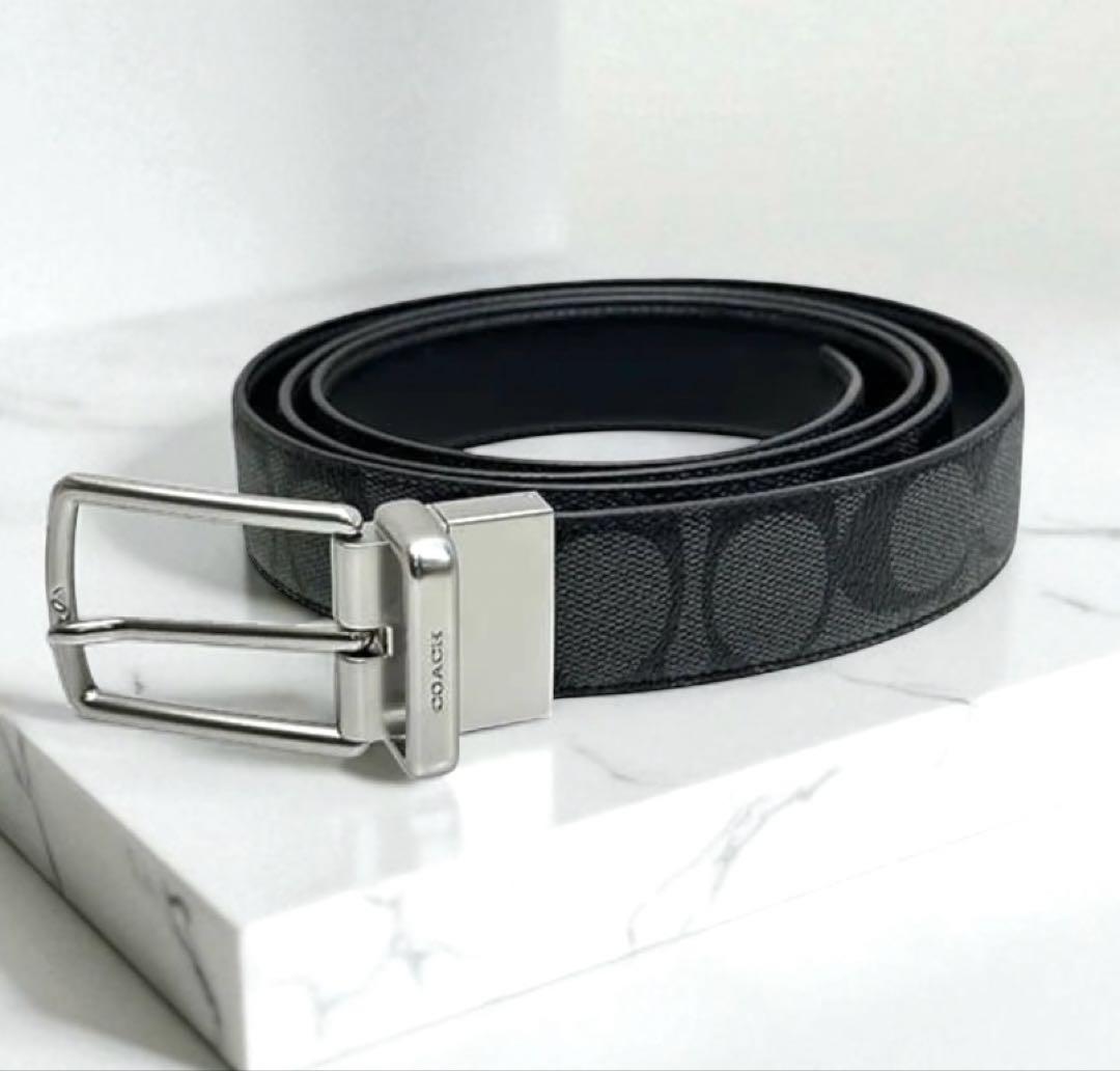 う*ー様 美品✨coach✨コーチ　トゥ サイズ リバーシブル シグネチャー ベ