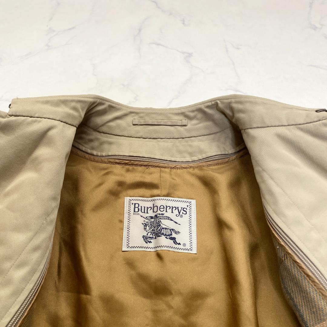 バーバリー 着丈111 シングル トレンチコート ベージュ ライナー チェック